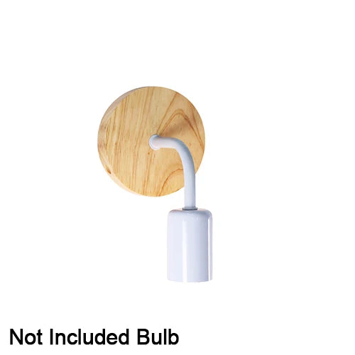 Retro Wood Wall Lamp Vintage Sconce (E27)