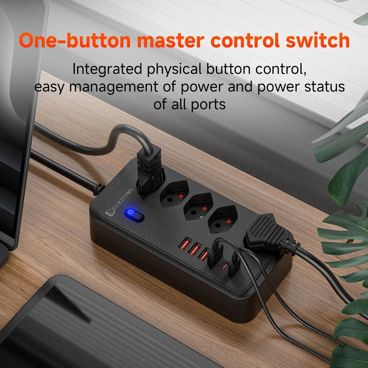 1-Switzerland AC Plug Wall Mounted Socket 1.8M Extension Cord Power Strip Outlets Network Adapter With USB C Ports Phone Chargeing