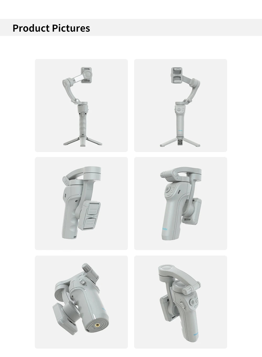 M01 3-Axis Smart Gimbal Handheld Stabilizer Selfie Tripod with Fill Light for Smartphone Anti Shake Foldable for Xiaomi iPhone