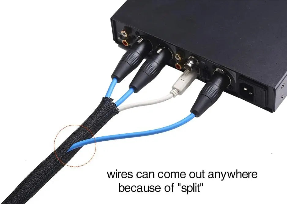 Cord Protector Wire Loom Tubing Cable Sleeve Split Sleeving for USB Cable Power Cord Audio Video Cable TV Computer Home Auto