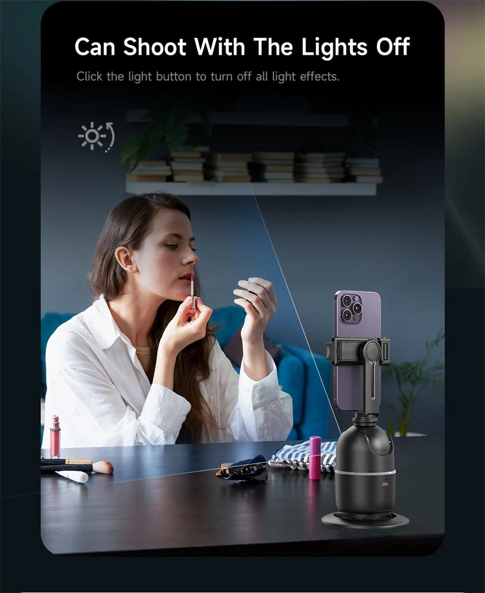 FGCLSY P03 Gimbal Stabilizer for Mobile Phone AI 360 Follow Selfie Stand Face Tracking Desktop Gimbal for Cellphone and Cameras