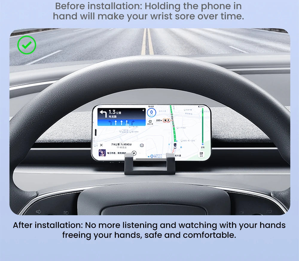 YZ For Tesla Model 3 Y Highland Juniper  Car Phone Holder Air Vent Clip Mobile Cell Phone Stand In Car Liquid Silicone Air Outle