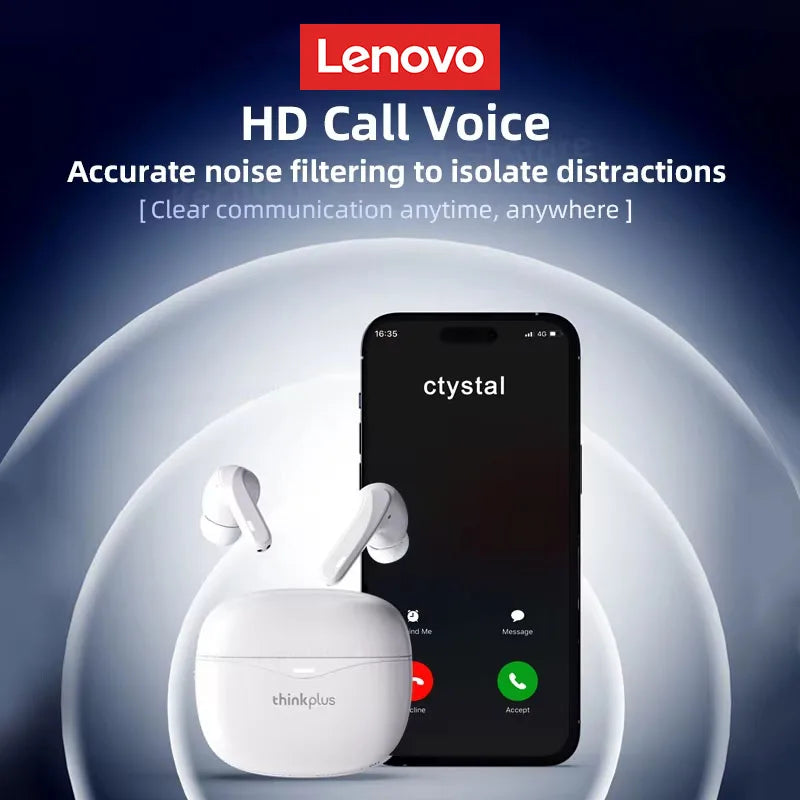 Original Lenovo XT52 Wireless Earphones TWS 5.4 Bluetooth Headphone HIFI Stereo Call Music Noise Reduction Earbuds Sport Headset
