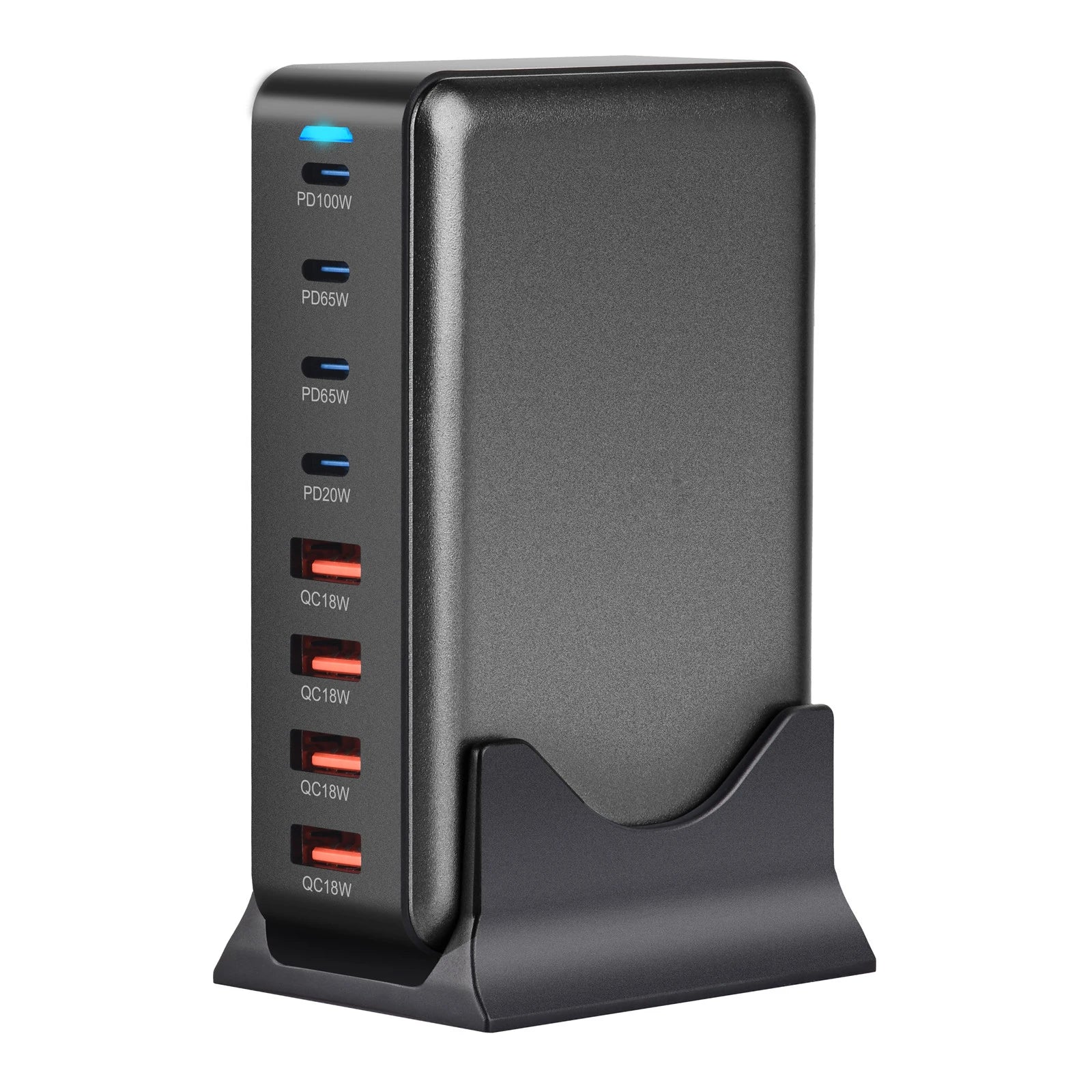 1-320W GaN Charger USB C Fast Desktop 8-port USB Type C PD Charger Fast Charge 3.0 USB Type C Fast Charger for iPhone15 14 Samsung