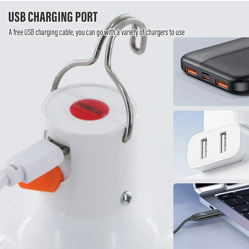 Outdoor USB Rechargeable LED Bulb – Emergency Lamp
