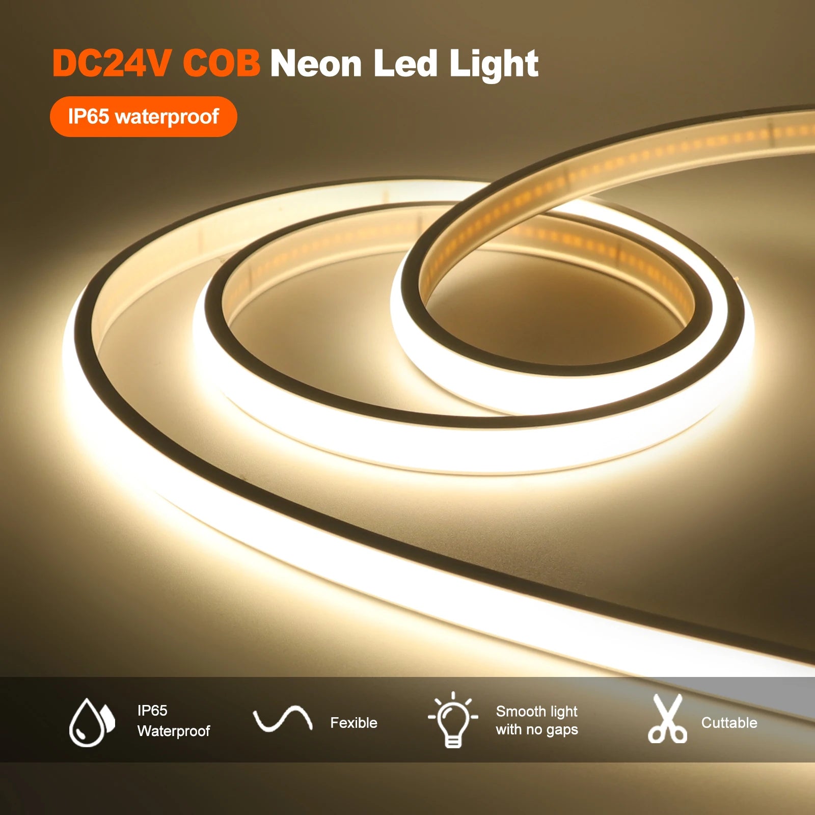 Premium LED COB Light Strip - Touch Dimmer Flexible Lighting Solution