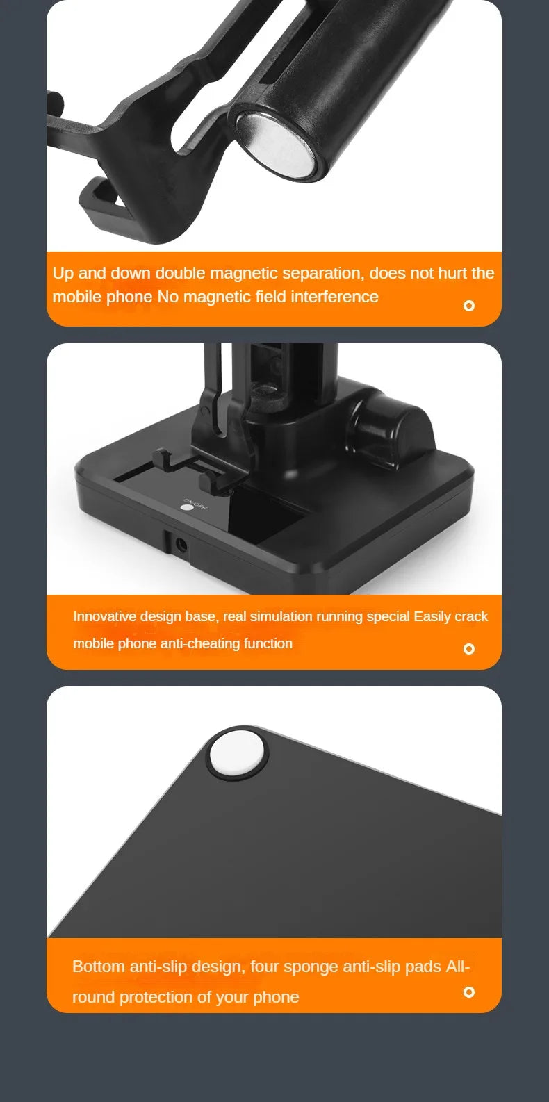 Desk Mute Automatic Swing Shaker Mobile Phone Stand Holder Automatic Swing Shake Phone Wiggler Pedometer Brush Stepper