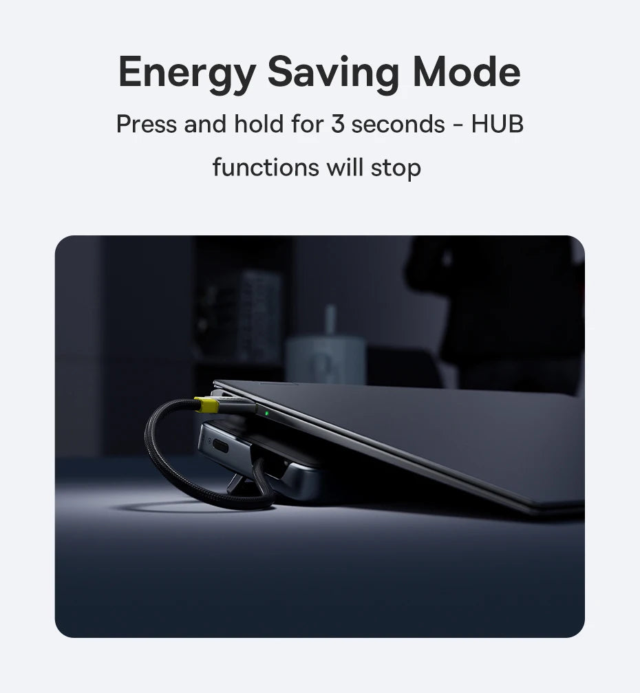 Baseus EH3 12-in-1 USB C Hub HDMI DP 4K 60Hz Triple Display 3.2 for MacBook Laptop PD 100W Type C HUB with Stand Docking Station