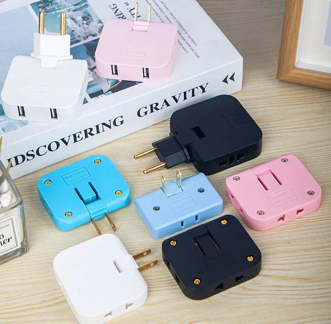 US EU Plug 180 Degree Rotatable Socket Converter 3 in 1 US Extension Plug Multi-Plug Mini Slim Wireless Outlet Adapter Sockets