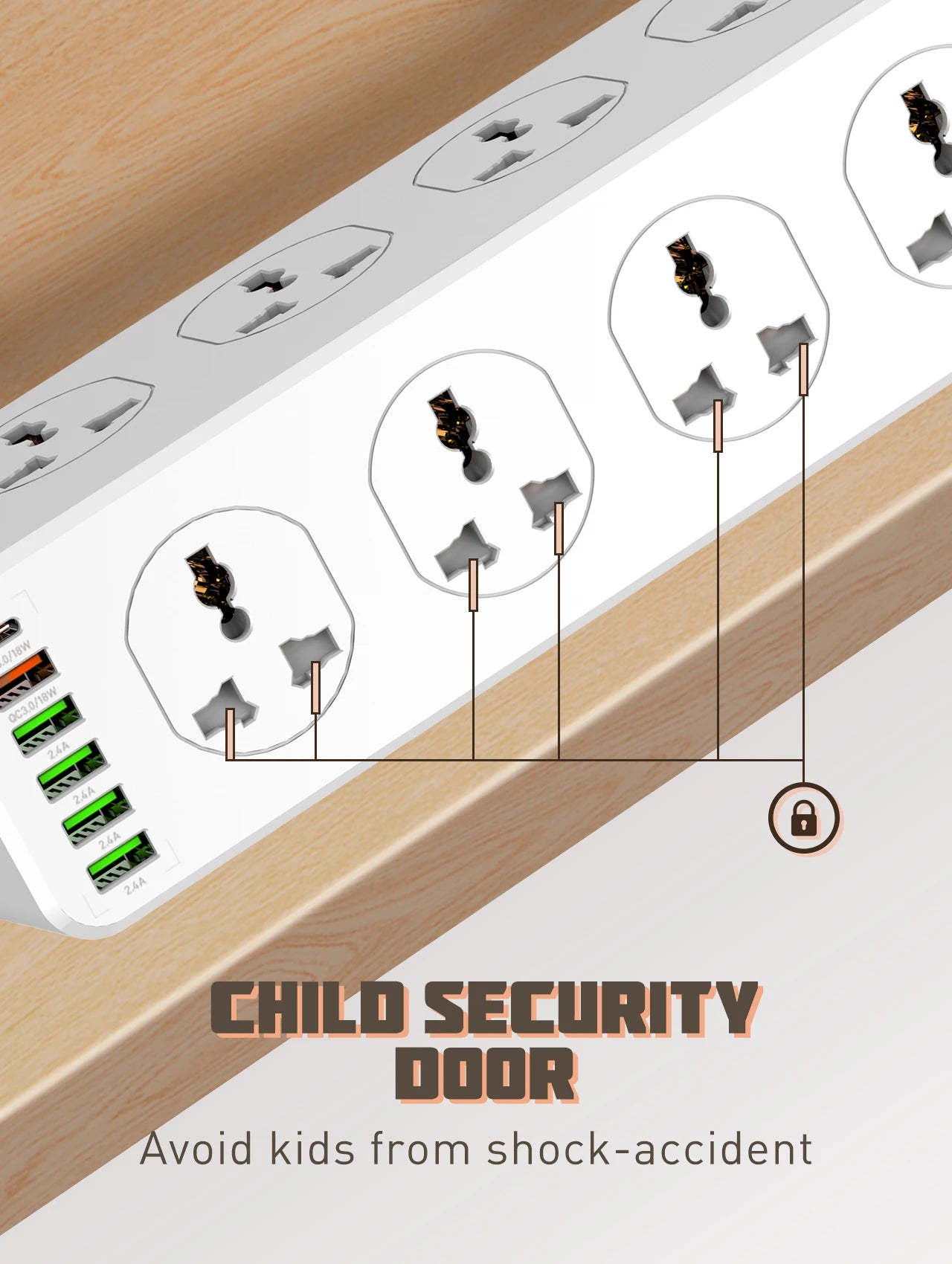 1-LDNIO Multi 10 Outlet Plugs Power Strip Universal Usb Extension Cable Network Filter Surge Protector Socket Charger Adapter