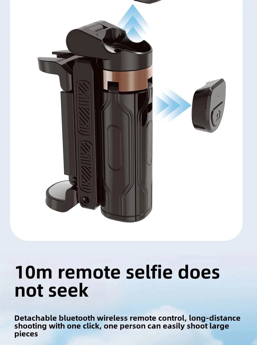 4-Super Mini Selfie Stick Portable Phone Holder Shooting Aid Versatile Integrated Design Bluetooth Remote For Live Broadcas