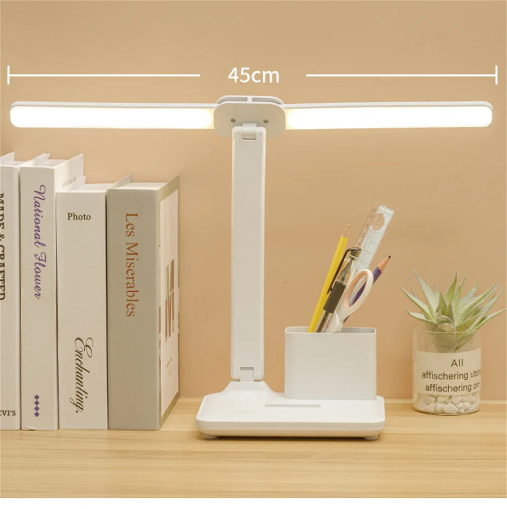 LED USB Dimmable Touch Foldable Table Lamp (Calendar, Clock & Temperature)