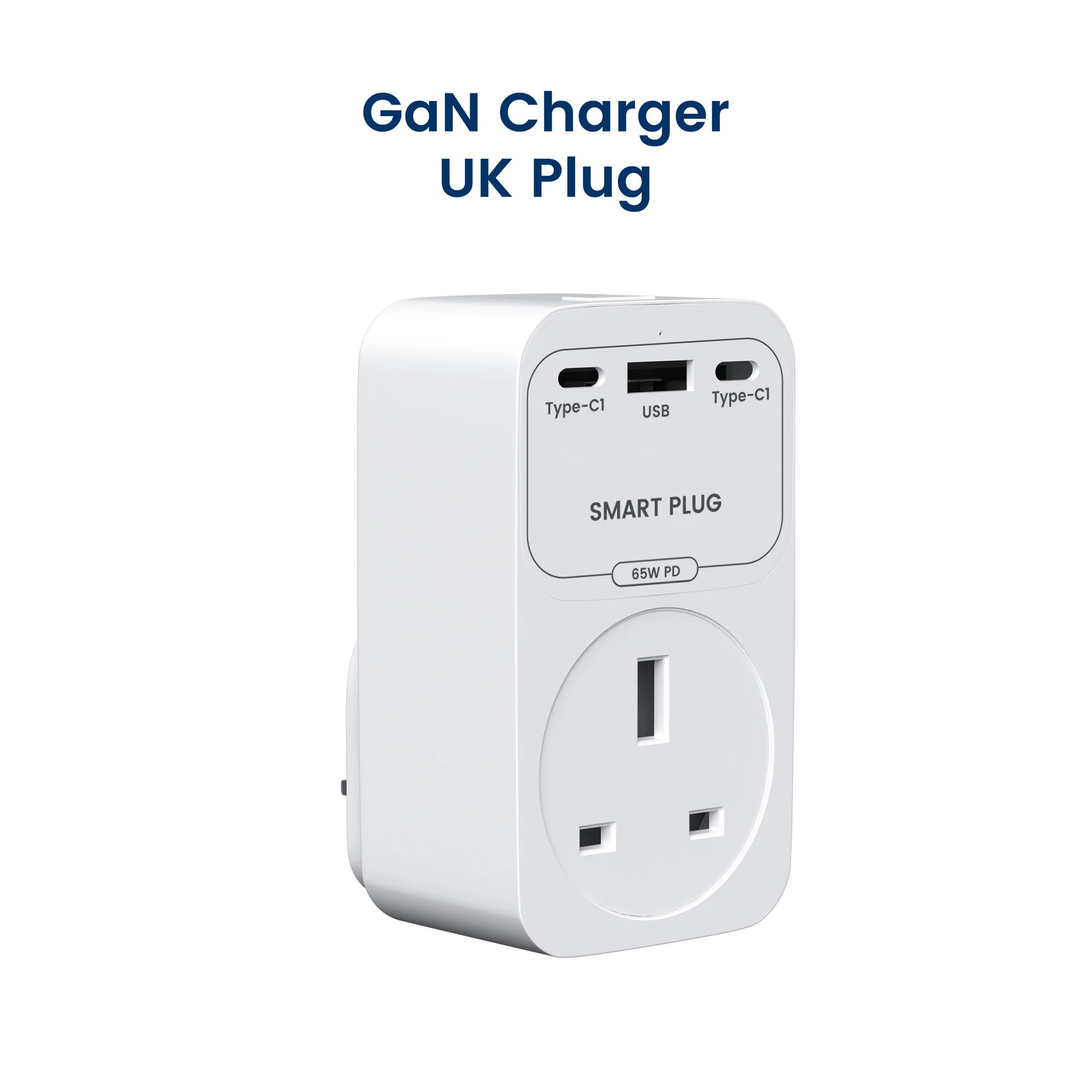 2-GIRIER Tuya Smart WiFi Power Plug with GaN Fast Charger 65W PD Fast Charging USB-A USB-C Ports EU/FR/UK/US Plug Works with Alexa