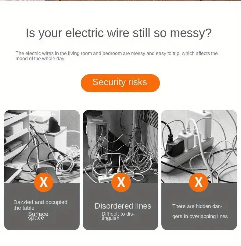 Cable Protector Self-Adhesive PVC Wire Protection Strip Insulation Cord Protection Cover Wear Resistant Prevent Trip Organizers