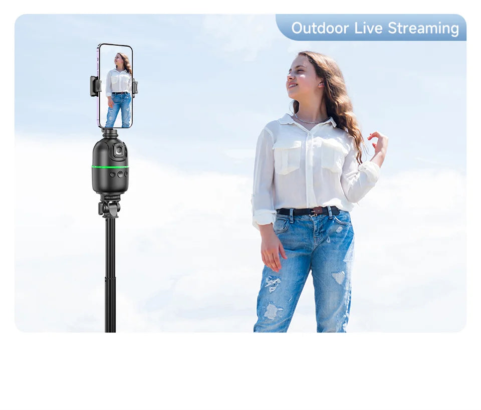 FGCLSY P03 Gimbal Stabilizer for Mobile Phone AI 360 Follow Selfie Stand Face Tracking Desktop Gimbal for Cellphone and Cameras