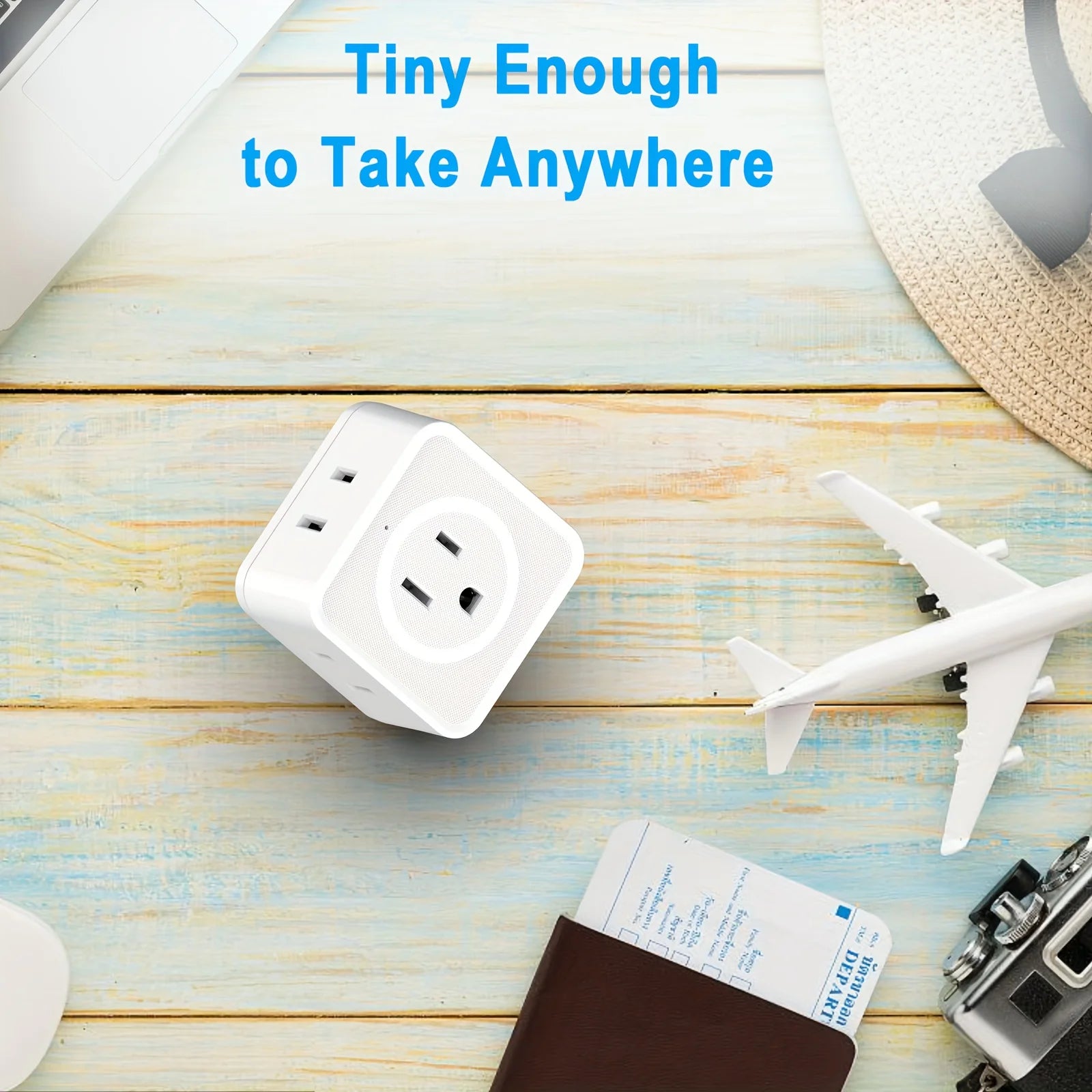 US Plug Multi Tap Universal Power Strip Wall Outlet Extender 5 AC Outlets,Small Electrical Socket Splitter Travel Home Office