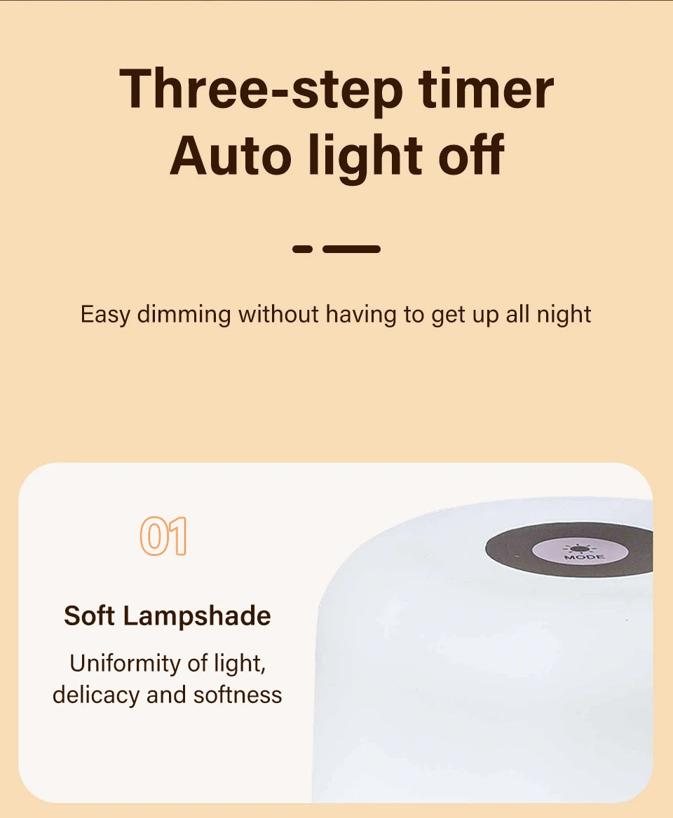 Best Touch LED Night Light USB Table Lamps Rechargeable Dimmable Bedside Light for Bedroom Decor Home Christmas Gift Child Night Lamp | LenxPlugs