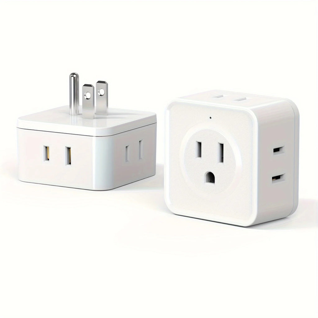 1-JcBlaon 5‑Outlet Wall Adapter with USB Ports | Compact Surge Protector