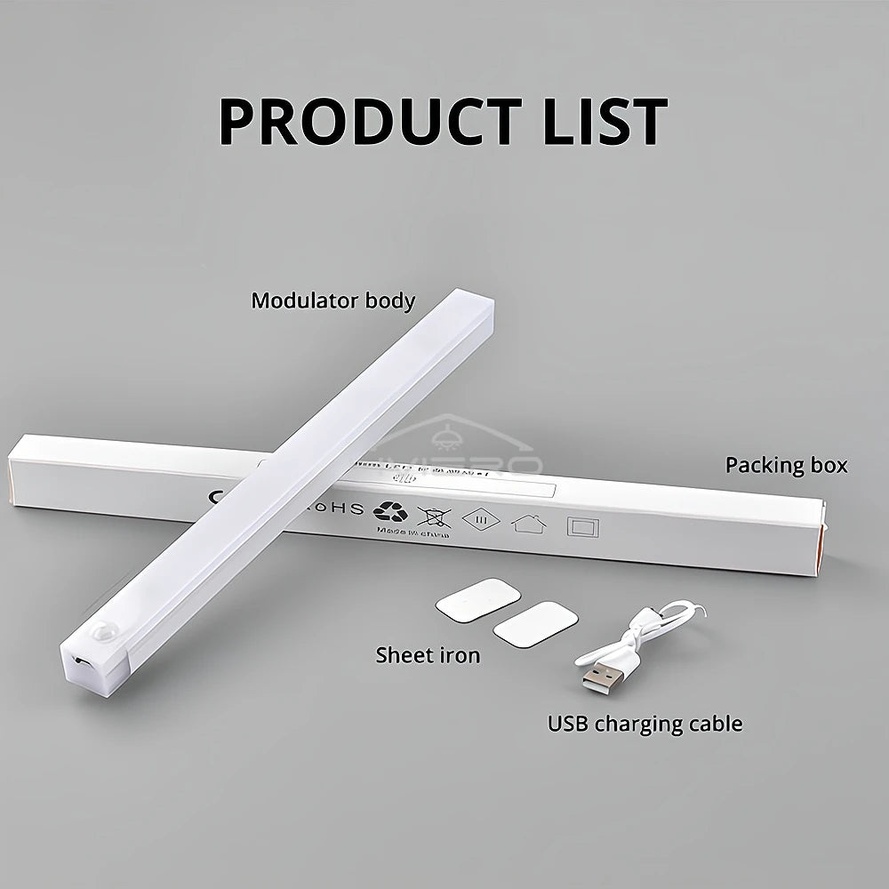 Motion Sensor Night Lights | Wireless LED Lamp | USB Rechargeable, Magnetic for Wardrobe, Room, Closet, Kitchen, Aisle, Tube Detector Bulb