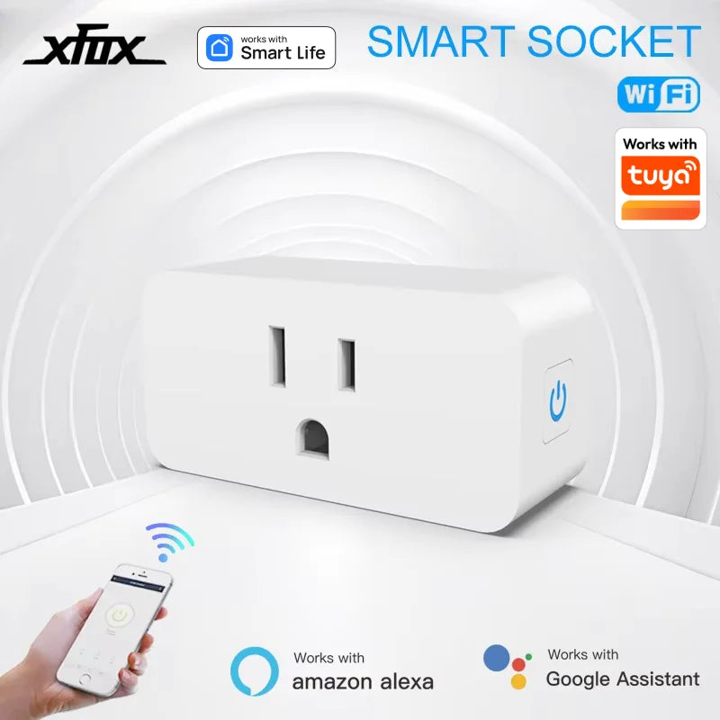 2-Tuya Mini WiFi Smart Plug 10A US Smart Home Timing Socket Smart Life APP Control Voice Control Works With Alexa Google Home