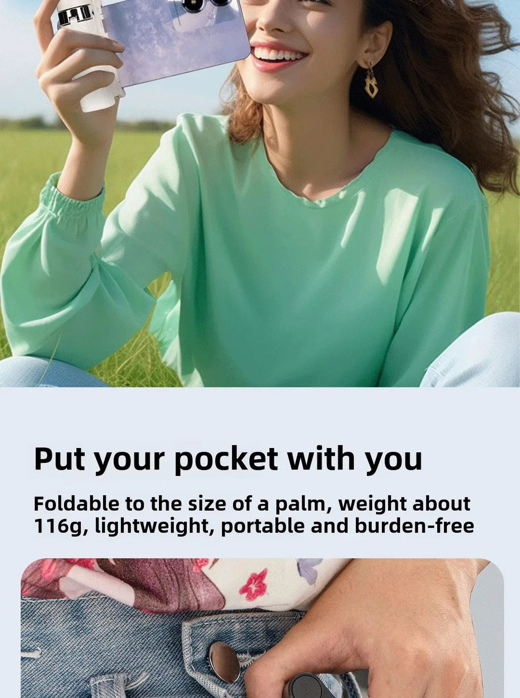 4-Super Mini Selfie Stick Portable Phone Holder Shooting Aid Versatile Integrated Design Bluetooth Remote For Live Broadcas