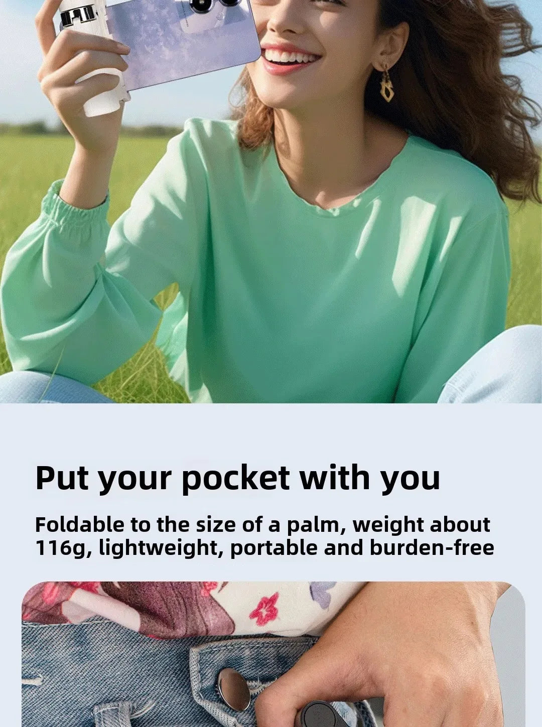 4-Super Mini Selfie Stick Portable Phone Holder Shooting Aid Versatile Integrated Design Bluetooth Remote For Live Broadcas