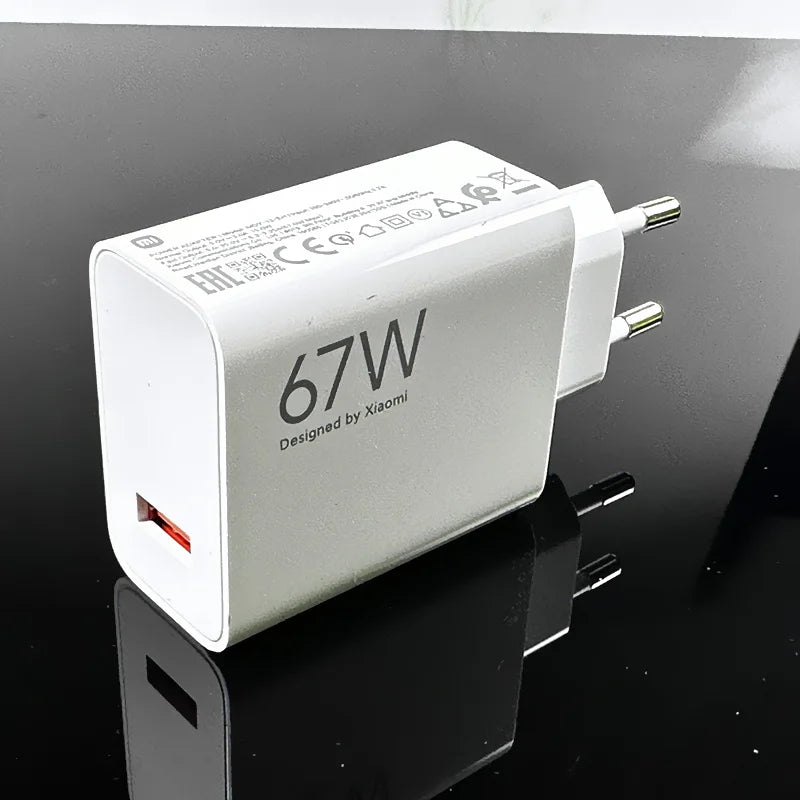 Xiaomi Charger 67W EU Fast Charge Power Adapter 6A Type C Cable For Xiaomi 12 11 POCO X5 X4 Pro Redmi Note 9 10 11 Pro