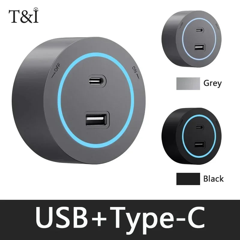 1-Track Socket Wall Power Rail Movable Sockets High End Home Appliance Power 8000W EU US UK Standard USB Type c Ports ﻿40cm 50cm