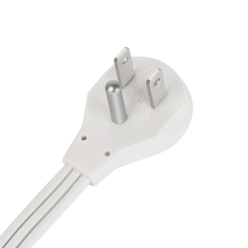 1-Flat-Face Outlet Extender with 3 Receptacles, Ultra-Thin Wall Plate Plug with Cord Extender and 3-Outlet Power Strip