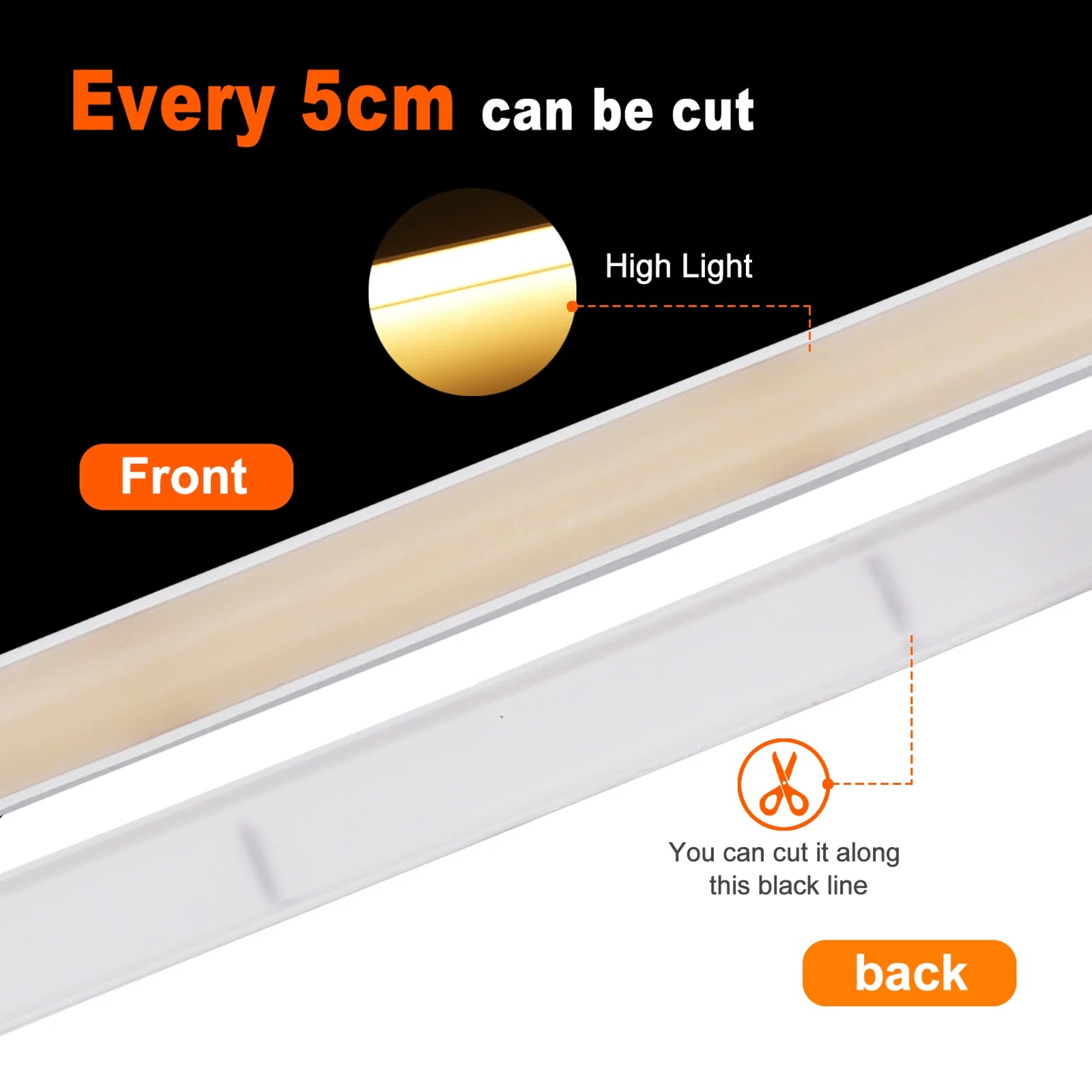 Premium LED COB Light Strip - Touch Dimmer Flexible Lighting Solution