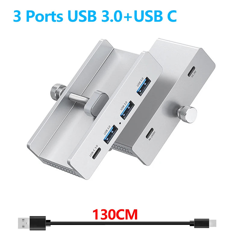 10Gbps HUB USB3.2/3.0/2.0 Splitter Adapter Universal External Multi Clip Dock For iMac Macbook Lenovo Desktop PC Accessories