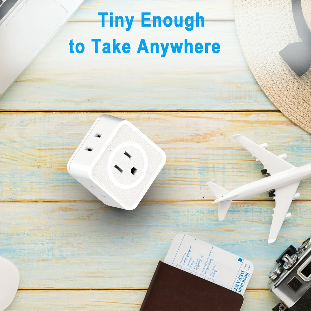 1-JcBlaon 5‑Outlet Wall Adapter with USB Ports | Compact Surge Protector
