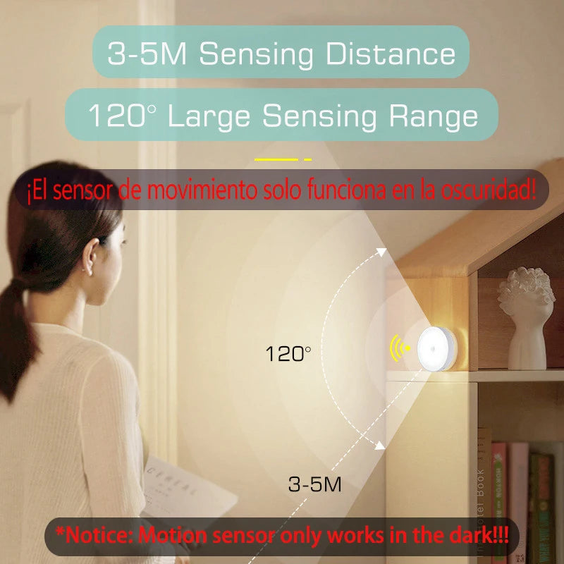 Motion Sensor Light | USB Rechargeable Night Light LED Lamp for Kitchen, Bedroom, Stairs, Hallway, Cabinet, Closet, Wardrobe Nightlight