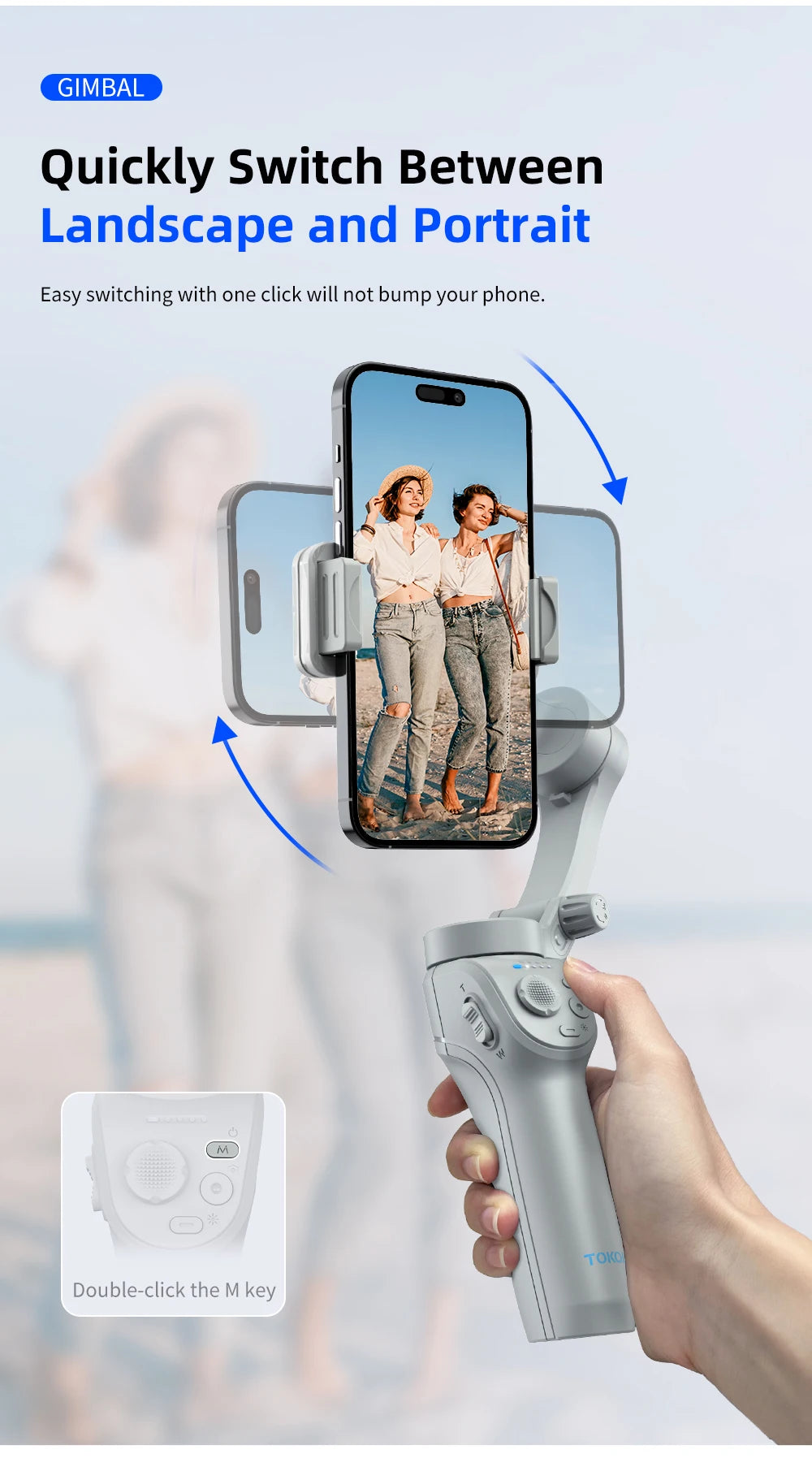 M01 3-Axis Smart Gimbal Handheld Stabilizer Selfie Tripod with Fill Light for Smartphone Anti Shake Foldable for Xiaomi iPhone