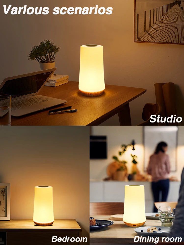 LED Night Light – 13-Color Changing RGB Table Lamp (Touch & Remote)