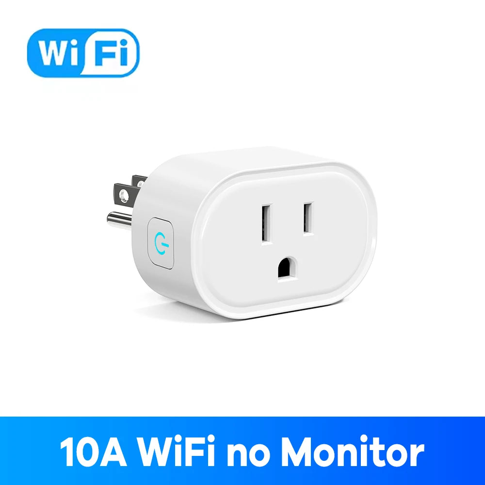2-Tuya Smart Plug US Standard 10A/16A WiFi Outlet Works With Alexa Google Assistant APP Remote Control Timer Group Control for US