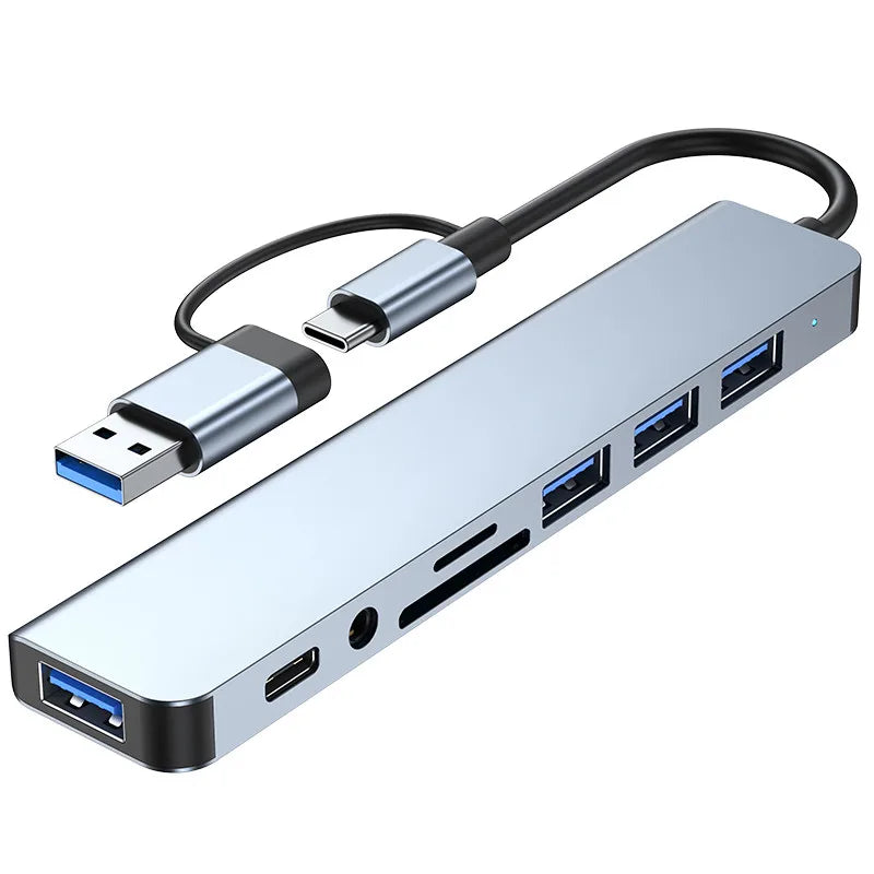 4-8-IN-2 USB HUB 3.0 USB C HUB Dock Station 5Gbps High Speed Transmission USB Splitter Type C to USB OTG Adapter For Macbook Pro