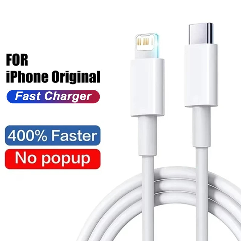 4-35W USB-C to USB-A Fast Charging Cable – PD Rapid Charger for iPhone & Android (Multiple Lengths)
