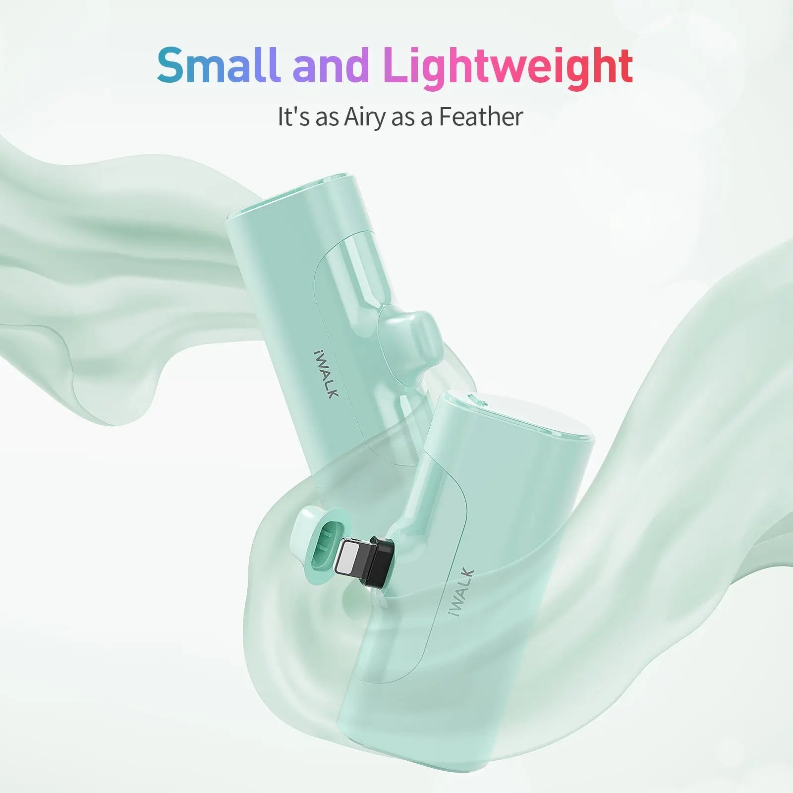 iWALK Pocket power bank mini portable capsule, digital display cute mobile power bank 4500mAh, suitable for iPhone Lightning int