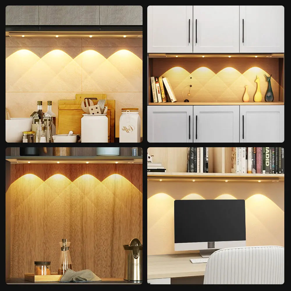 2-Motion Sensor Light LED Sensor Lamp Wireless Ultra Thin USB LED For Kitchen Cabinet Bedroom Wardrobe Indoor Lighting Night Light