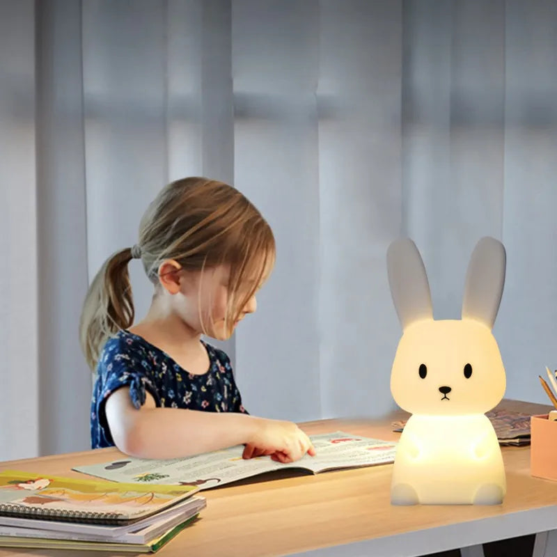 LED Night Light – Silicone Rabbit Touch Sensor Lamp