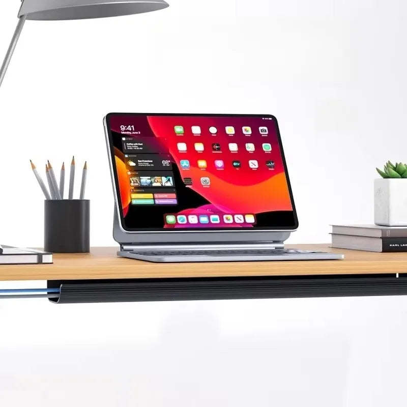 PVC Waterproof Cable Management Accessories J Channel Desk Cable Organizer Wiring Ducts Cable Protecter Under Desk Tv Background