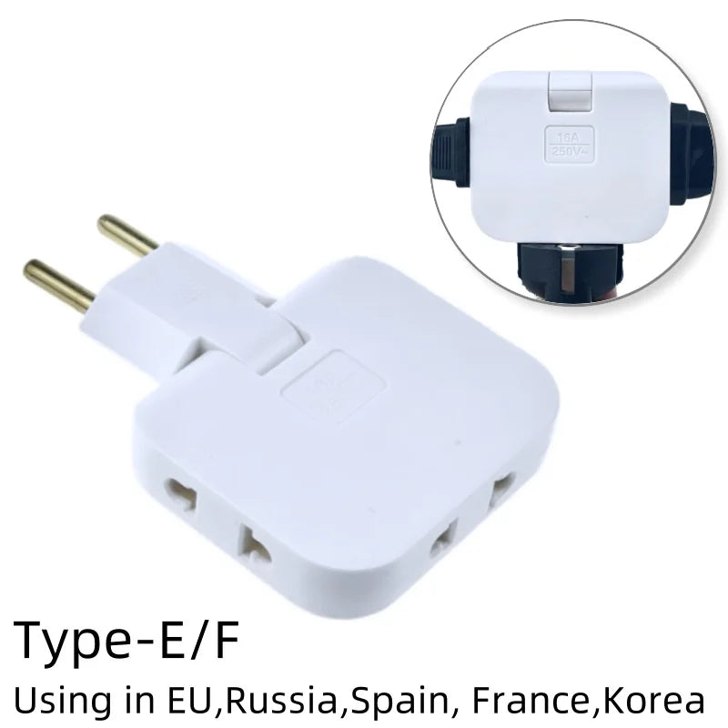 4 in 1 Wall Outlet Extension US Electrical Socket 180 Degree Plug Adapter Mexico Canada Travel Aadapter Portable Power Converter