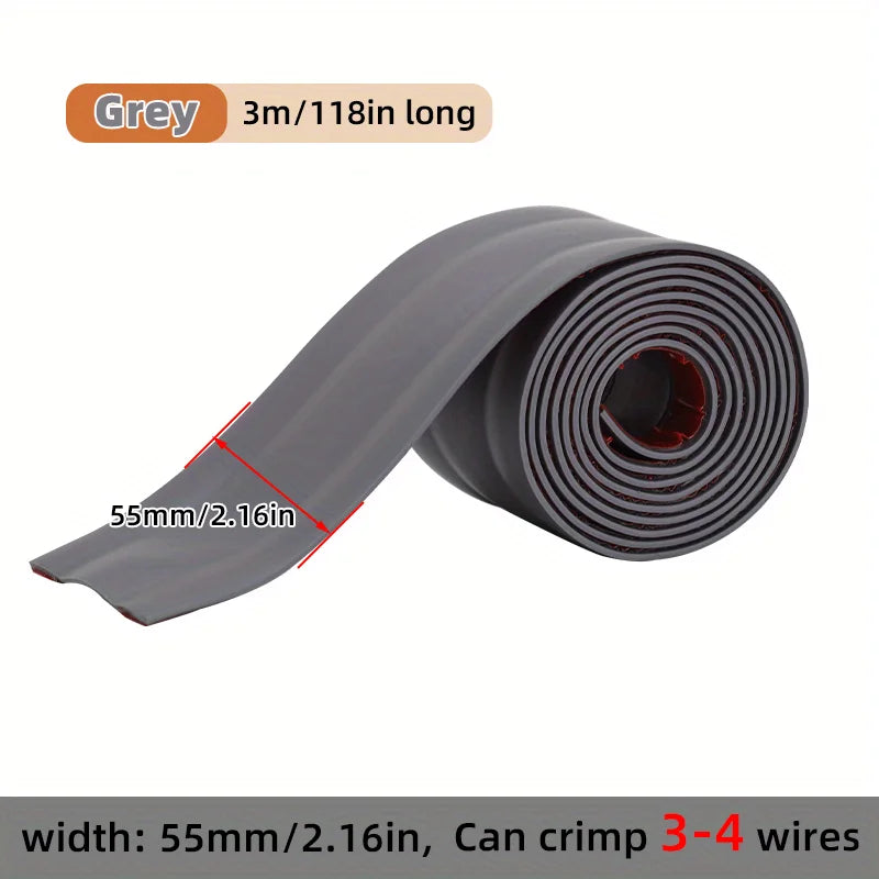 Cable Protector Self-Adhesive PVC Wire Protection Strip Insulation Cord Protection Cover Wear Resistant Prevent Trip Organizers