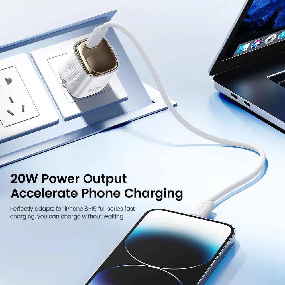4-Toocki PD 20W USB C Charger Quick Charge QC3.0 Fast Type C Charger for iPhone 15 14 13 12 11 Pro Max iPad Portable USB C Charger
