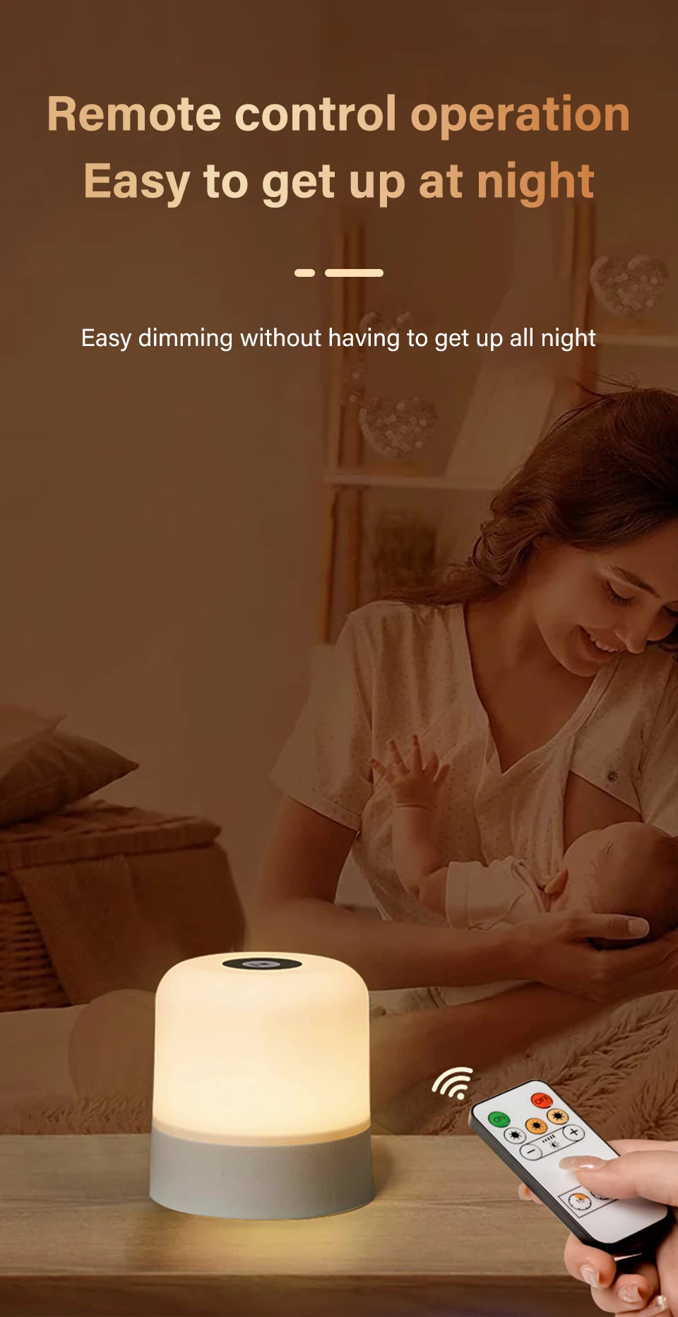 Best Touch LED Night Light USB Table Lamps Rechargeable Dimmable Bedside Light for Bedroom Decor Home Christmas Gift Child Night Lamp | LenxPlugs