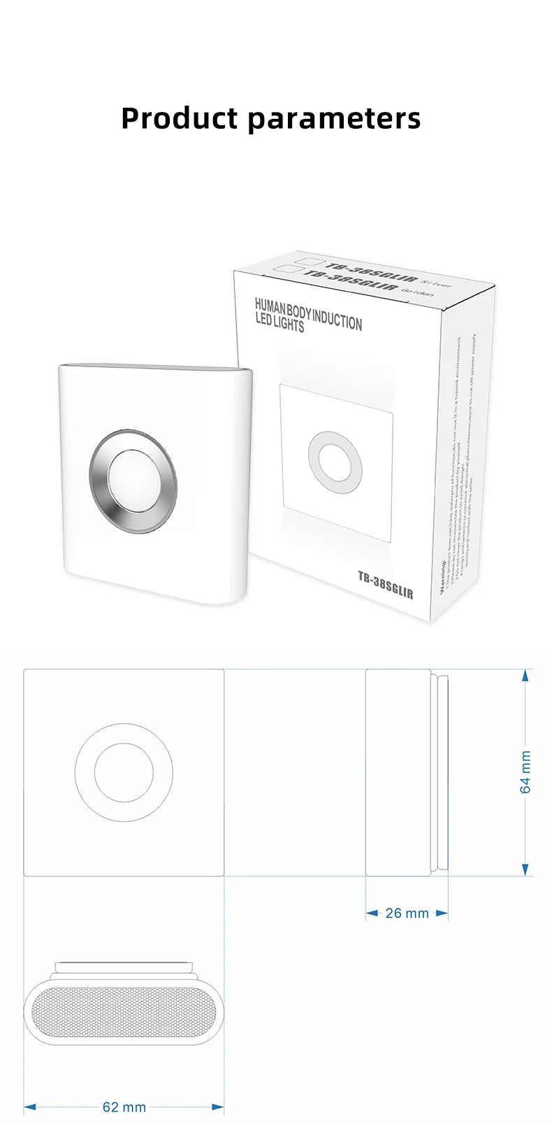 GGbingo Rechargeable Smart Home LED Night Light with Motion Sensor