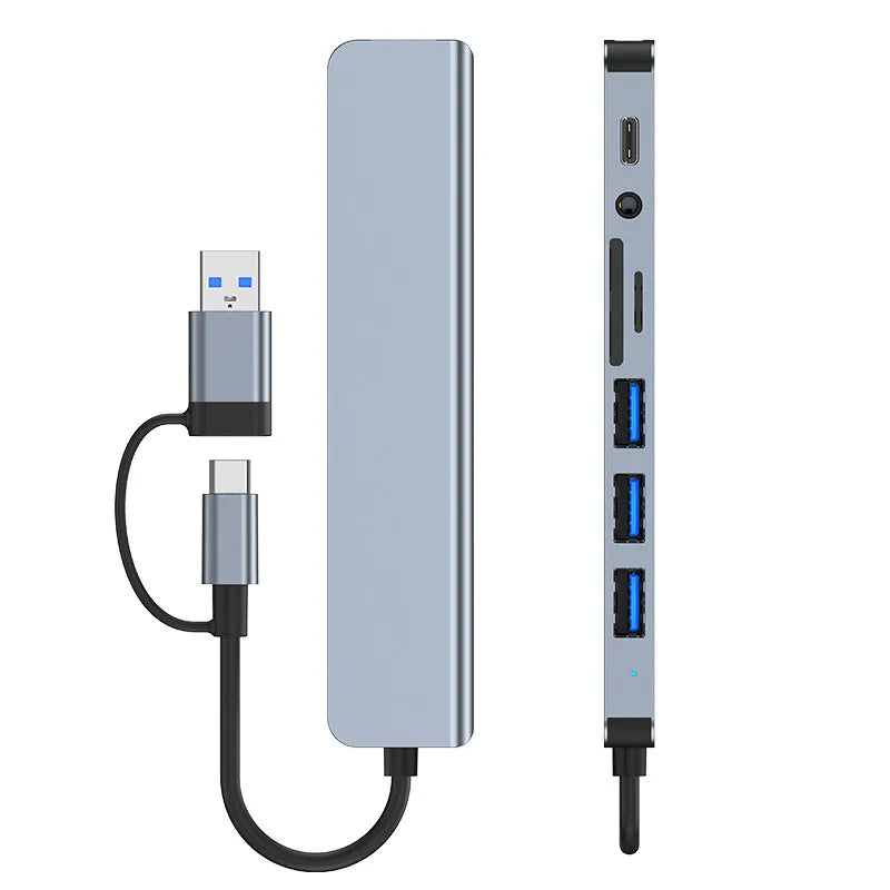 4-8-IN-2 USB HUB 3.0 USB C HUB Dock Station 5Gbps High Speed Transmission USB Splitter Type C to USB OTG Adapter For Macbook Pro