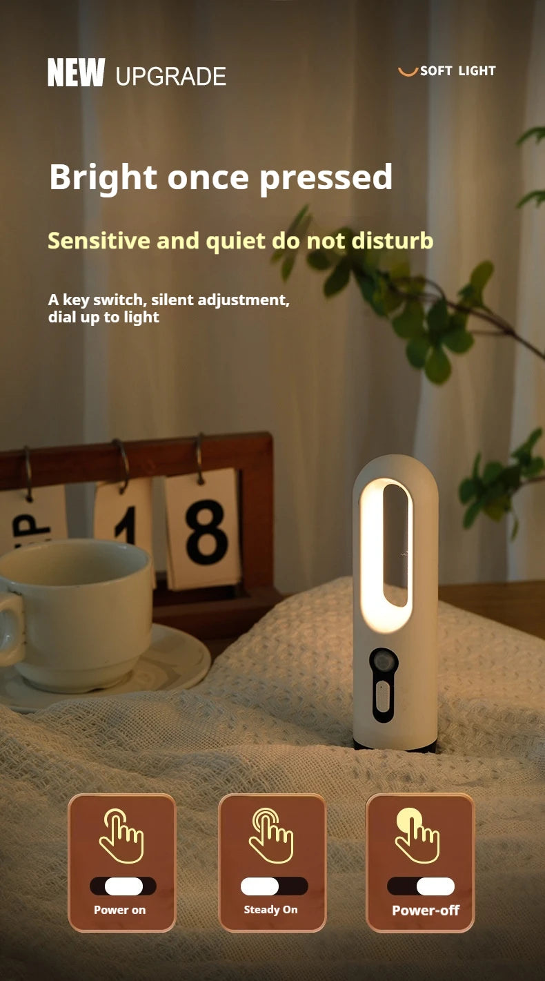 JustLang LED Motion Sensor Night Light – Portable 2-in-1 Flashlight