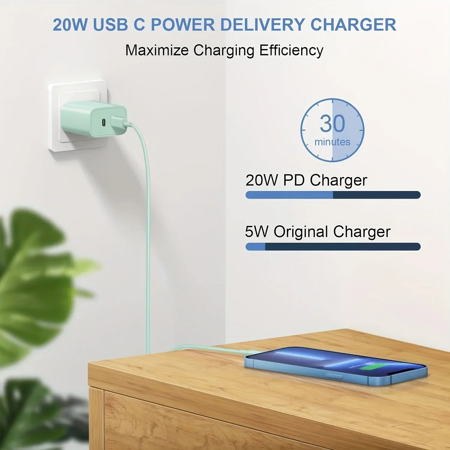 4-Fast Charging Secure Power Adapter With Dual PD20W USB-C Charger And 2 Type-C To Lightning Cables For IPhone 14/13/12/11/XS/XR